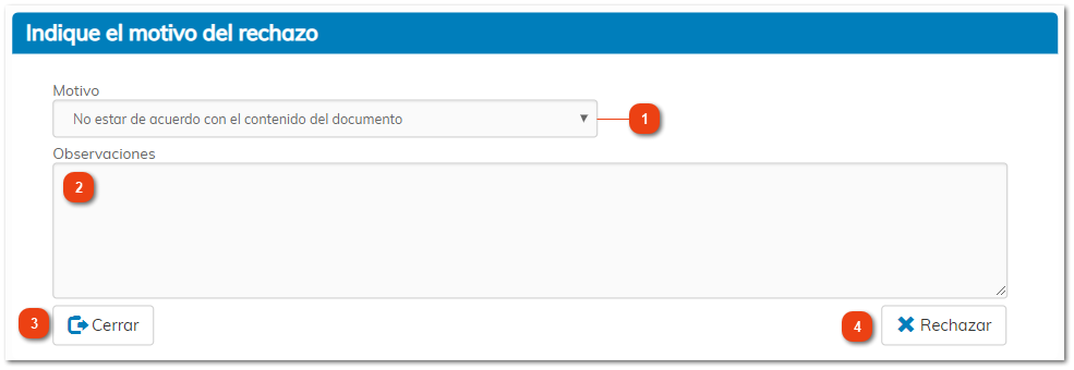 2.3. Rechazar