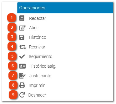 2.4. Operaciones de la bandeja Archivadas