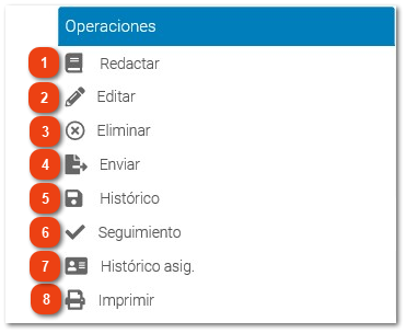 2.3. Operaciones de la bandeja Pendientes de envío