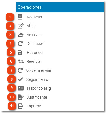 2.2. Operaciones de la bandeja Salida