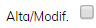 8. Check Alta/Modif.