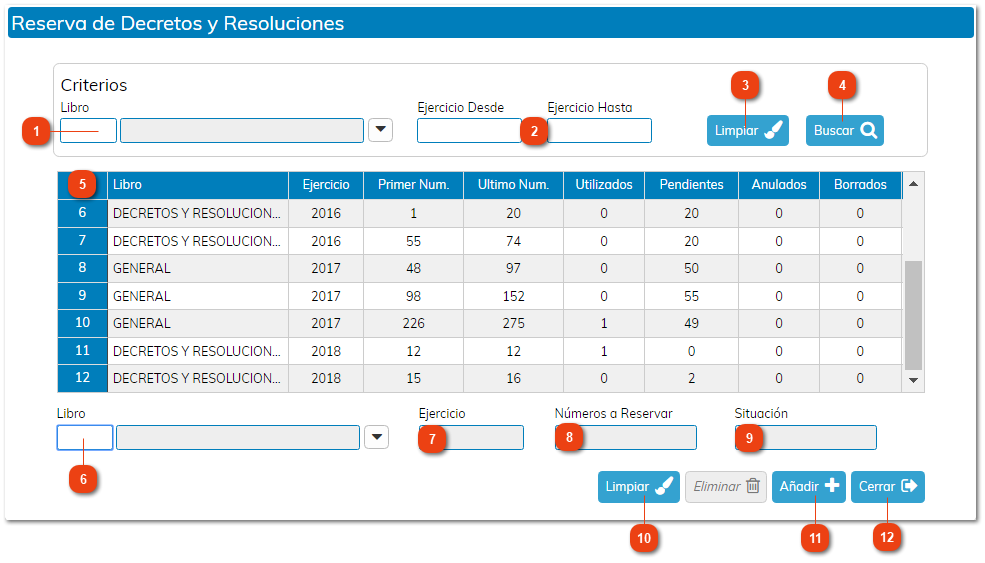 7. Reserva de Decretos