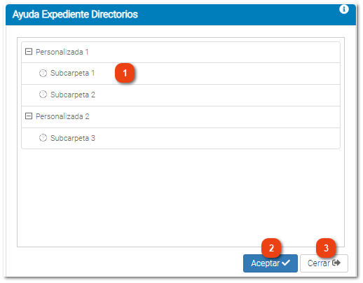 Ayuda Expedientes Directorios