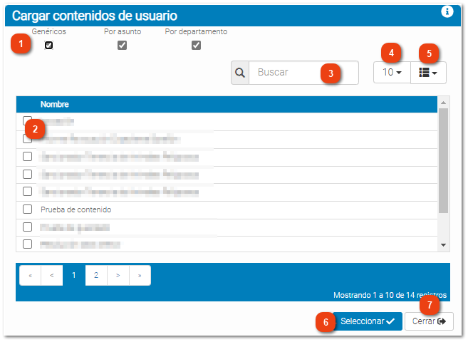 Cargar Contenidos