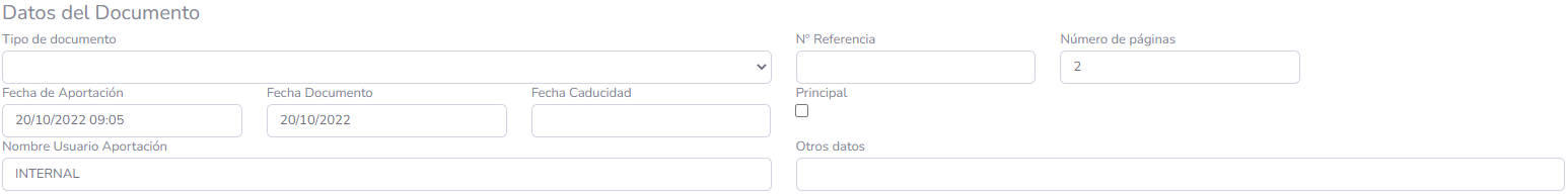 2. Datos del documento