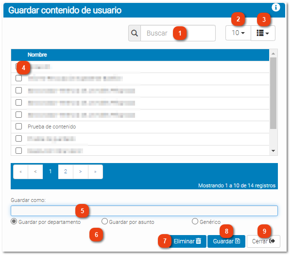 Guardar Contenidos