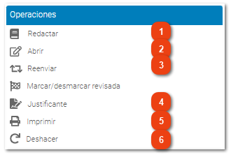 Operaciones de la bandeja Archivadas