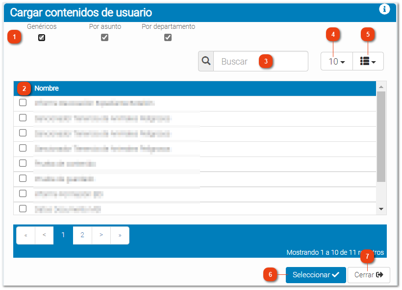 Cargar Contenidos