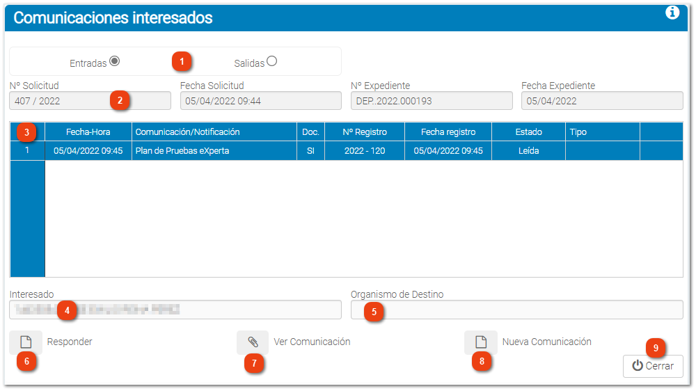 2.4.4. Comunicaciones interesados