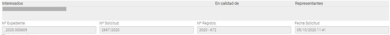 3. Información de la solicitud