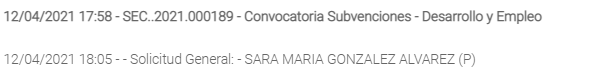 1. Relación de Expedientes