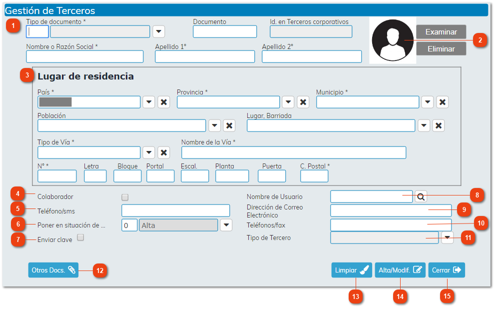 2.3.6.1.1. Gestión de Terceros