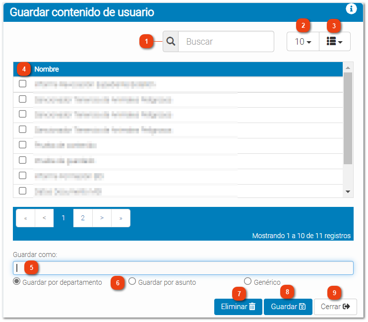 Guardar Contenidos