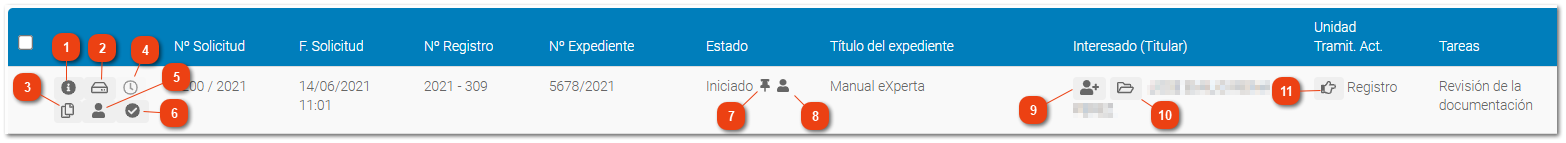 2.3. Iconos de Solicitud