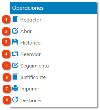 2.4.6.4. Operaciones de la bandeja Archivadas