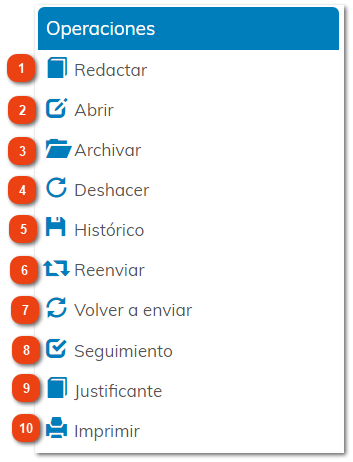 2.4.6.2. Operaciones de la bandeja Salida