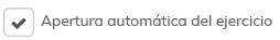 5. Apertura automática del ejercicio